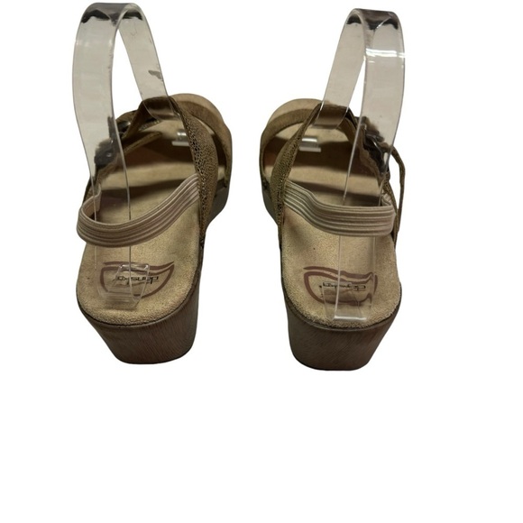 Dansko Sonnet Metallic and Tan Sandals Gold sandals womens size 39 - Picture 6 of 8